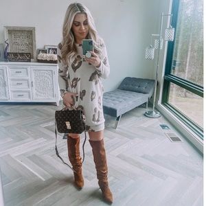 Leopard Sweater Dress